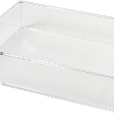 Large Acrylic Flip Box, 12.5” x 6.5”, Desktop Organization, Clear, 1 Count, 98148
