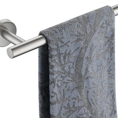 Wall-mounted single-bar towel rack