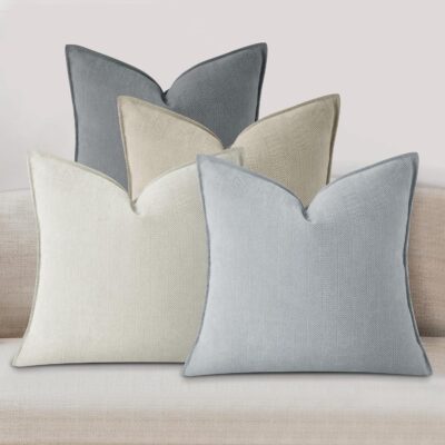 Solid Color Decorative Throw Pillow Set (4-Piece)