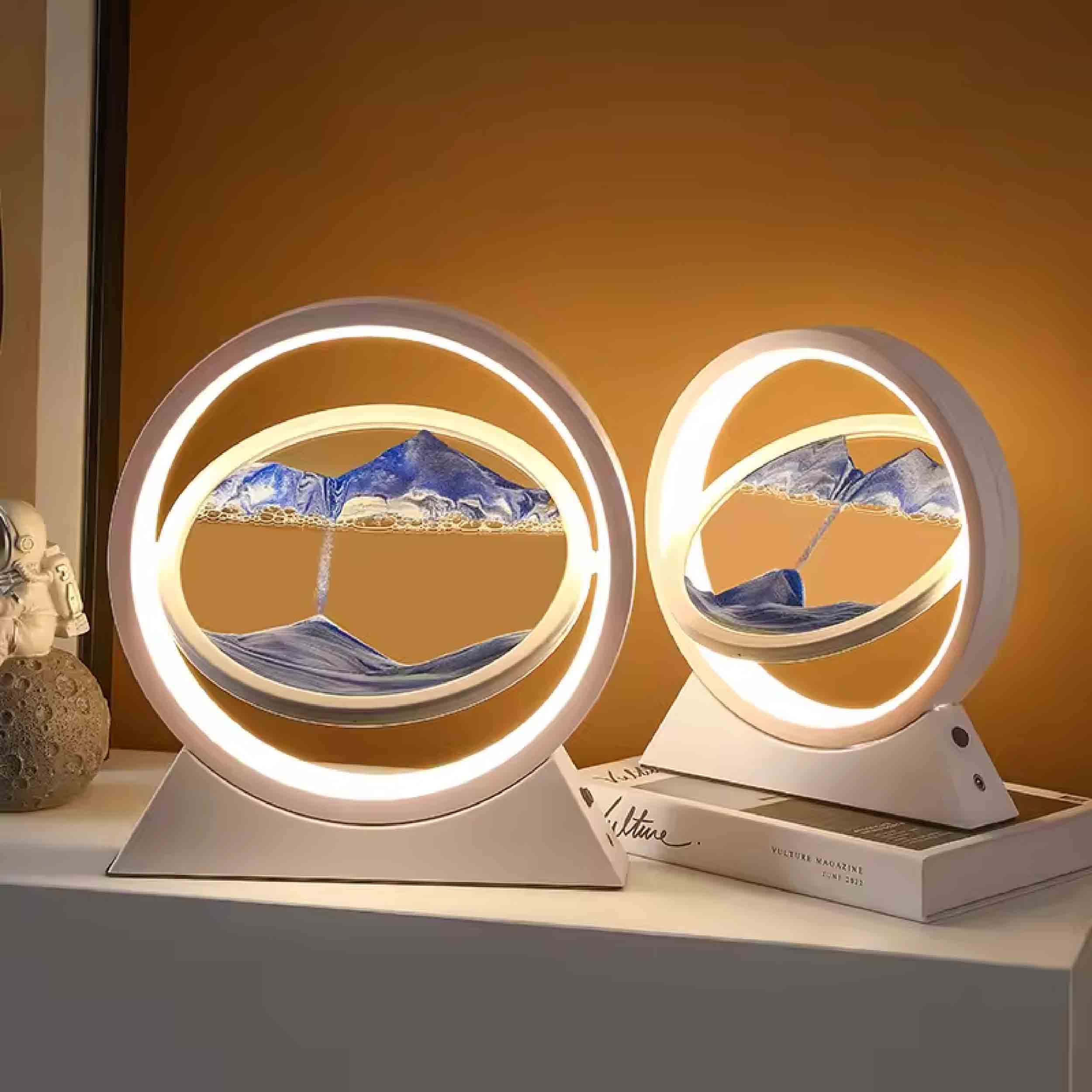 Dynamic Sand Art Glass Landscape Lamp For